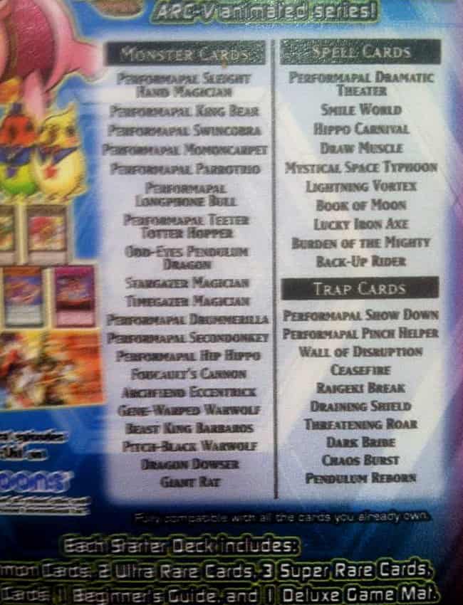 Ygorganization Tcg Starter Deck Yuya Spoiler List 4361