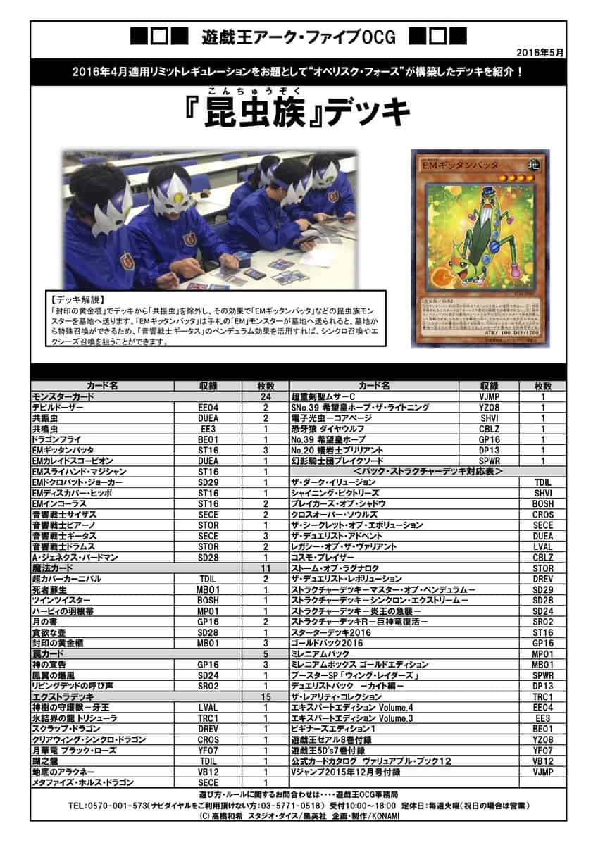 [Obelisk Force] InsectType Deck