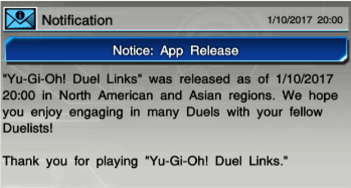 Duel Links release