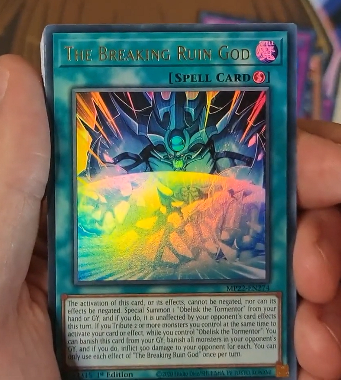 thumbnail image 2 of Yu-Gi-Oh! The Revived Sky God MP22-EN273 Ultra Rare 1st Edition | 2022 Tin Of The Pharaoh’s Gods 2 of 4