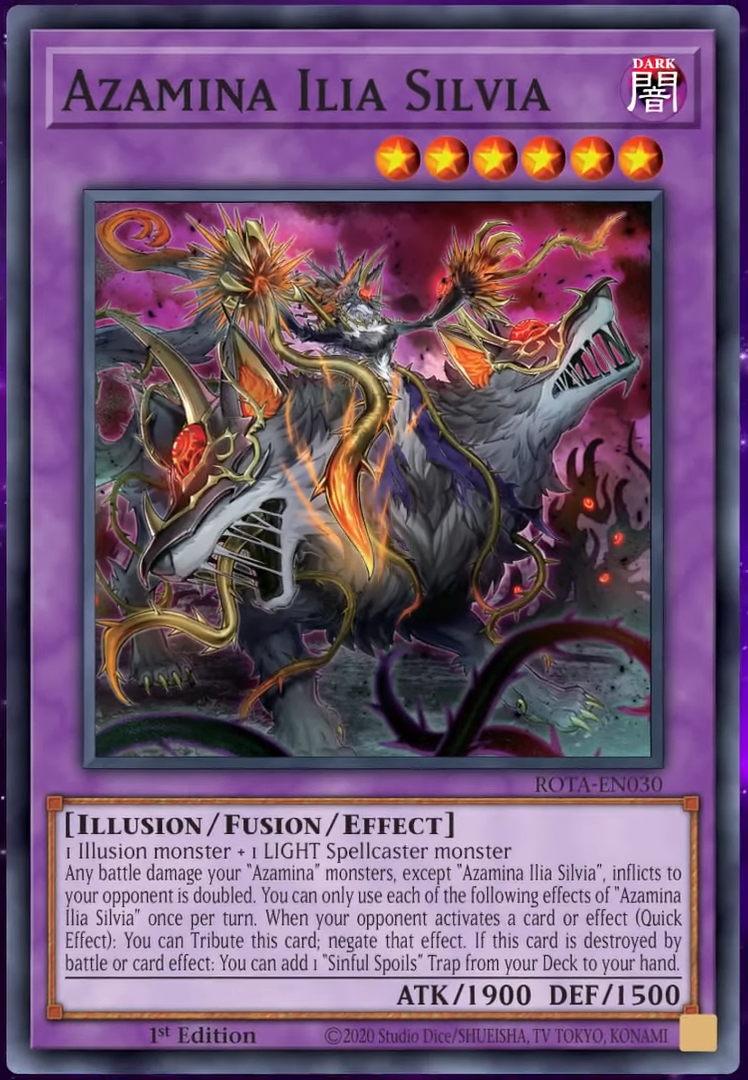 YuGiOh! ROTA-EN033 Azamina Moa Regina – Ultra Rare 1st Edition – Rage Of The Abyss