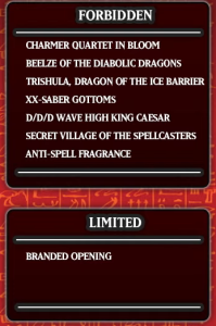 October TCG Forbidden & Limited List Update Part 2